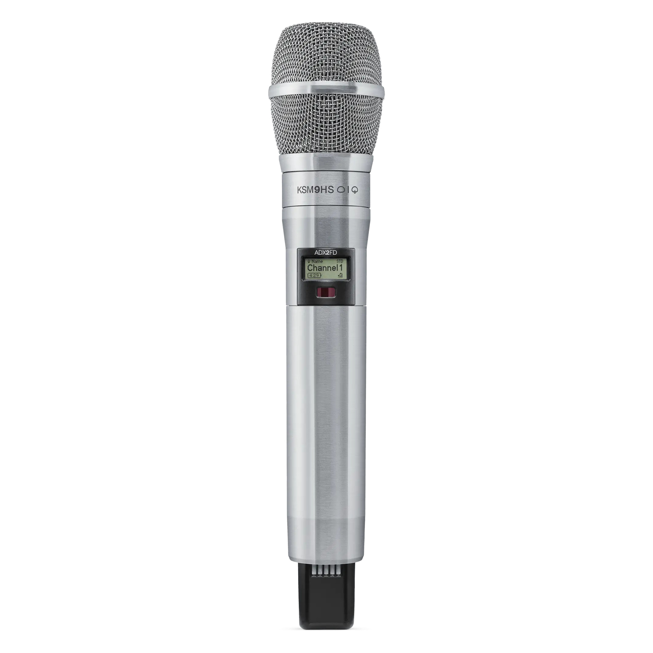 Shure ADX2FD/K9HS Axient Digital Wireless Handheld Microphone Transmitter nickel Shure ADX2FD/K9HS Axient Digital Wireless Handheld Microphone Transmitter nickel