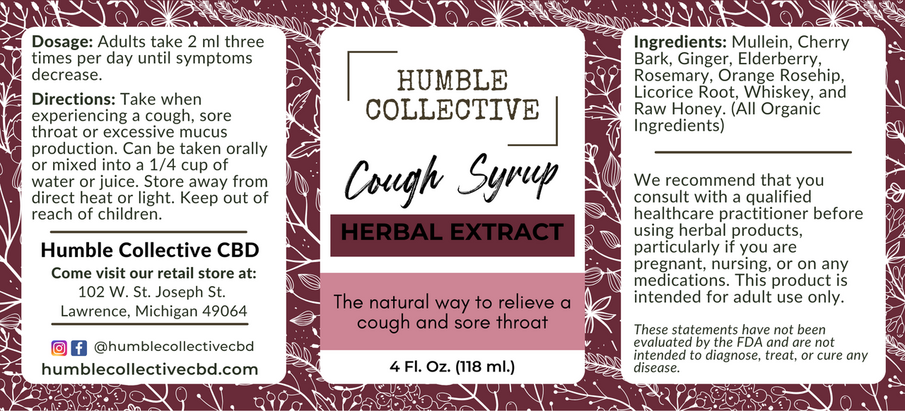 'Cough Syrup' Herbal Extract (120mL) Humble Collective