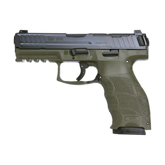 HK VP9 4.1" 17 ROUND 9MM PISTOL, GREEN OR- 81000283