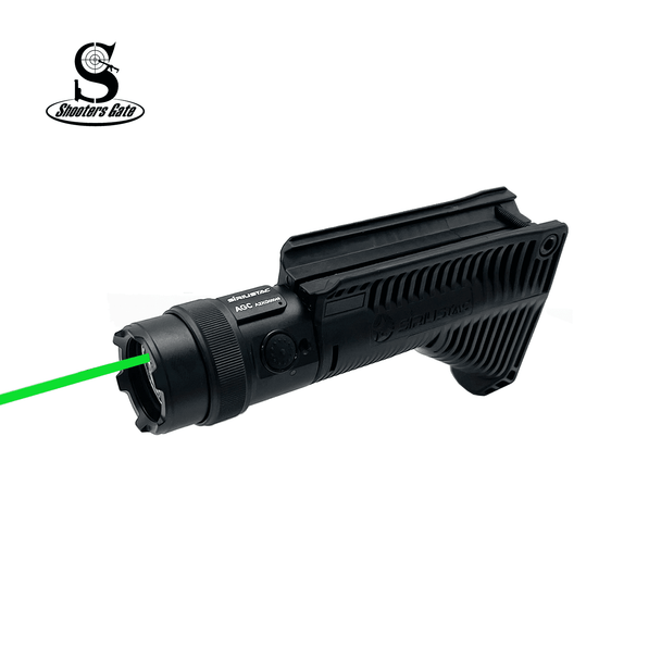 Shooters Gate Triangle Grip Green Laser and Tactical Flashlight