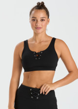 LACE FRONT CROP – BLACK