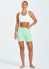 TIEBREAK RIB DUAL POCKET MID-THIGH TIGHT - CARIBBEAN