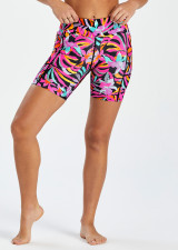 ENDURANCE DUAL POCKET MID-THIGH TIGHT - TROPICAL FANTASY