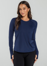 MORNING STRETCH LONG SLEEVE TOP – INK