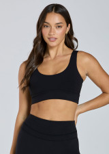 AURA SUPPORT CROP - BLACK