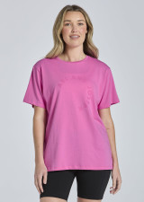 FREE GIFT ICONIC ORGANIC COTTON TEE - PINK/SMOKEY BLUE