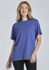 ICONIC ORGANIC COTTON TEE - SMOKEY BLUE