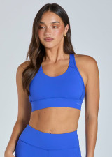 RUN SWIM CROSSBACK SPORTS BRA - BLISS BLUE