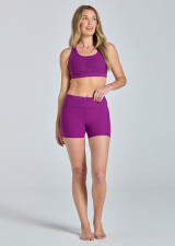 RUN SWIM ACTIVE DUAL POCKET VERA CORE SHORT - DARK MAGENTA
