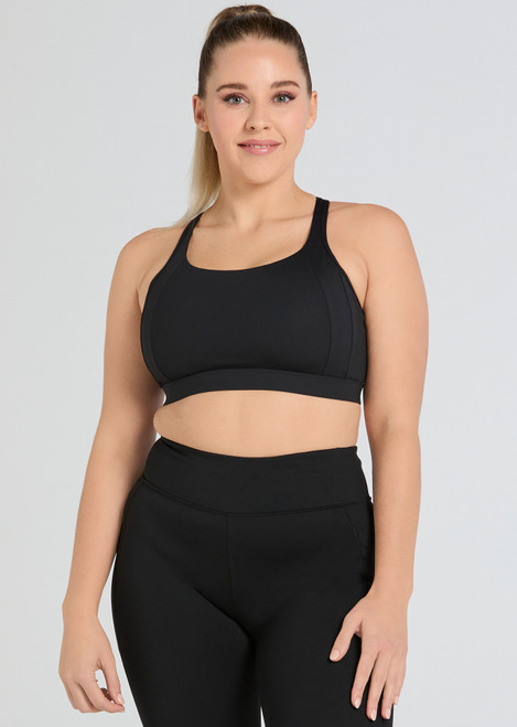 ACTIVE HOLD ME DD/E CROP-BLACK