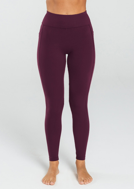 BELLA DUAL POCKET FULL LENGTH TIGHT - MIDNIGHT PLUM