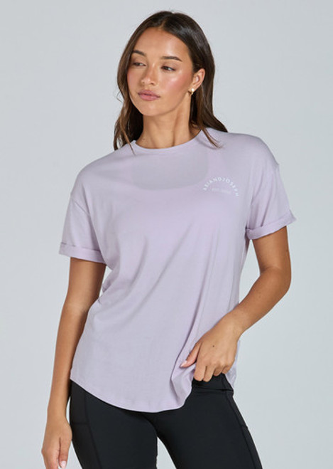 FREE GIFT SIGNATURE ORGANIC COTTON TEE - ORCHID/NAVY