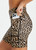 Endurance Dual Pocket Mid-Thigh Tight Bike Short - Hear-Me-Roar - Leopard Skin Print