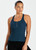 ENDLESS SUMMER ZIP FRONT RACERBACK TANK - INDIGO