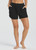 FINLEY RUCHED SIDE LOUNGE SHORT - BLACK