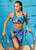 RUN SWIM ACTIVE DUAL POCKET MID-THIGH TIGHT - POOL SESSION