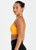 RUN SWIM ACTIVE TWIST FRONT CROP - TANGERINE