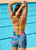 RUN SWIM ACTIVE TWIST FRONT CROP - TANGERINE