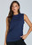 FREE FAITHFUL ORGANIC COTTON TANK - DARK NAVY / CORAL CRUSH