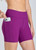 RUN SWIM ACTIVE DUAL POCKET MID-THIGH SHORT - DARK MAGENTA