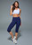 BELLA DUAL POCKET 3/4 LEGGING - DEEP INK