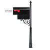 Contemporary Mailbox Post System With Standard Newspaper Holder, Mailbox Not Included (C2-3001-6)