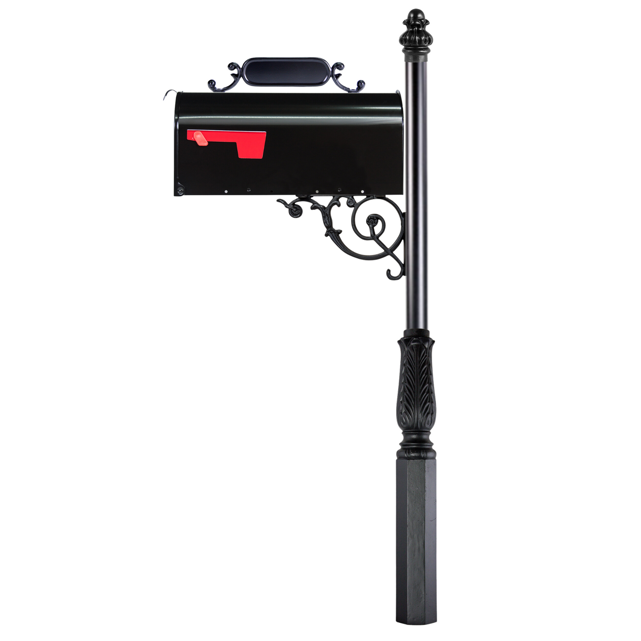 Contemporary Mailbox Post System With Standard Solar Box and Number ...