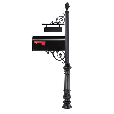 Classic Mailbox Post System With Standard Solar Mailbox (CS C1-6514)