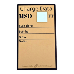 Charge data sticker label