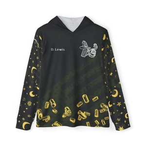 Lightweight Sun Shirt w/hood, Black, D. Lewis