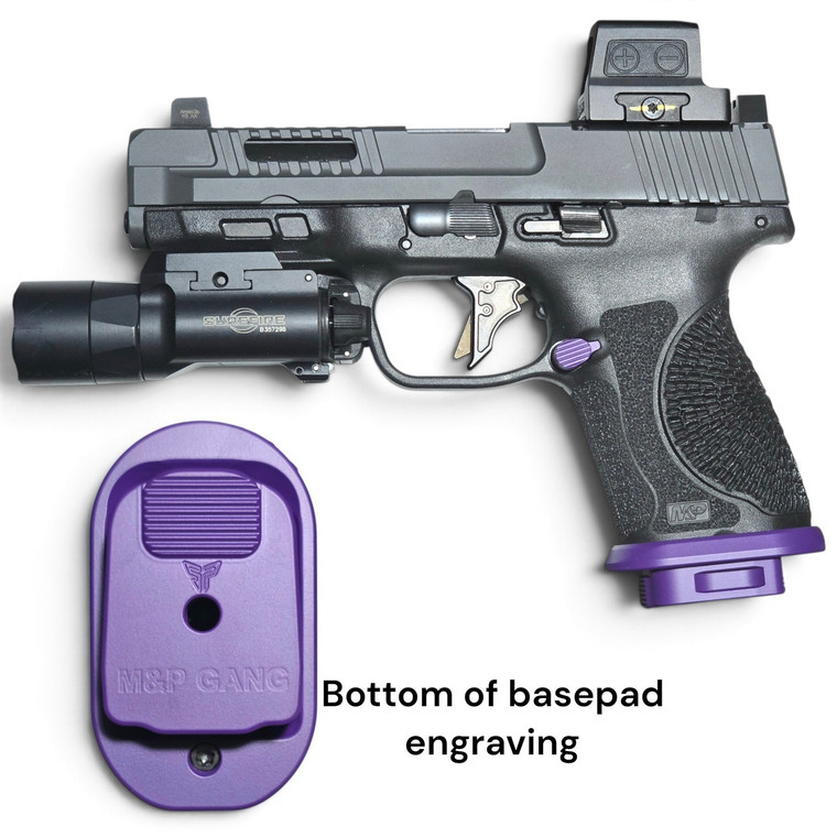 M&P Springer Precision Magwell, Basepad, Extended Mag Release Purple