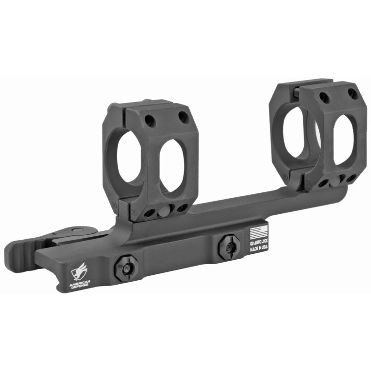 American Defense Mfg., AD-Recon Scope Mount, Dual Quick Detach, Vertical Spit Rings, 20 MOA, 2" Offset, 30MM, Standard Height