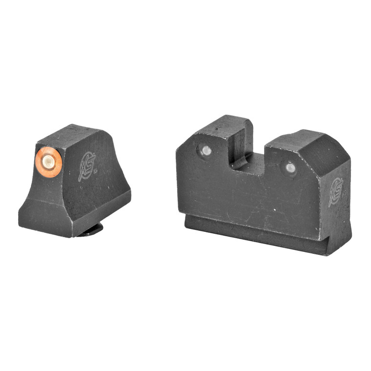 XS Sights, R3D, Tritium Night Sights, Suppressor Height, Orange Front and Black Rear, Fits Glock