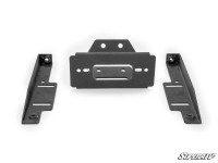 polaris RZR winch mouting plate from Super ATV powder coated black