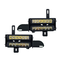 dual wide 8" led headlights from Vessel Power Sports powder coated black