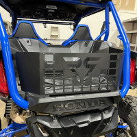 rear bed enclosure for Honda Talon with molly plate from Vessel Power sports powder coated black installed on Talon