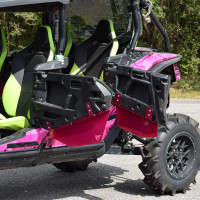 lower doors for 4 seat Honda Talon from Vessel power sports powder coated black installed on Talon