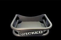 back cooler rack for Honda Talon with cooler tie downs, built by Wicked Off-Road Products (WOP) powder coated flat black