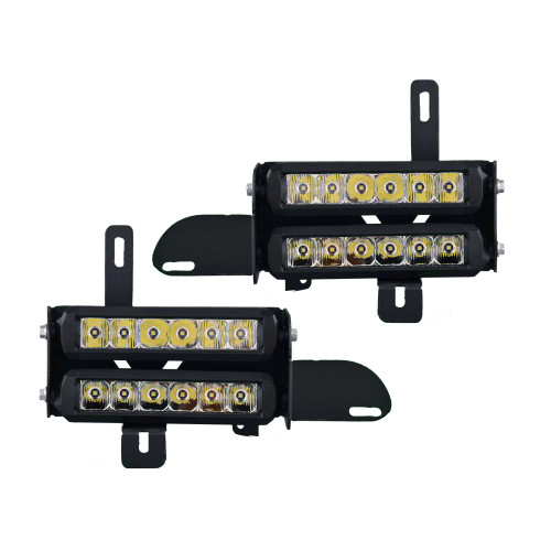 dual wide 8" led headlights from Vessel Power Sports powder coated black