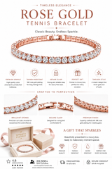 Luxury tennis bracelet with sparkling cubic zirconia stones and secure clasp design for elegant everyday wear.