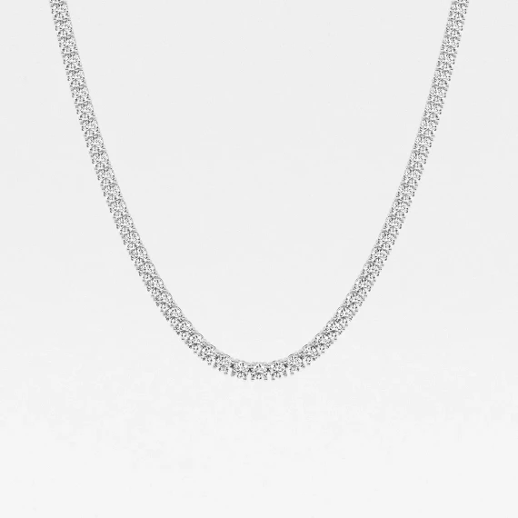 Necklace photo: Velloss moissanite tennis necklace in a silver finish