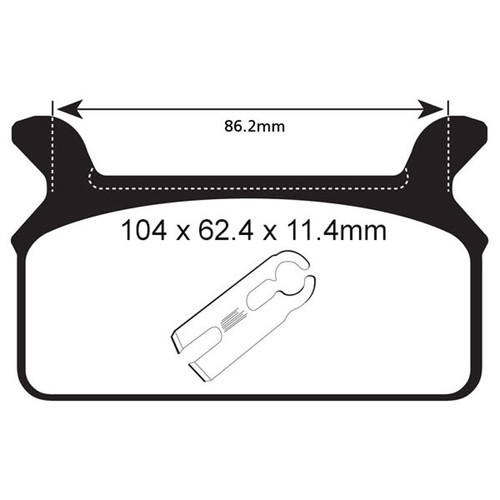 EBC HH Sintered Brake Pad FA201HH