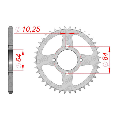 AFAM Couronne Ar. Acier 520P 41T - (14310-41)