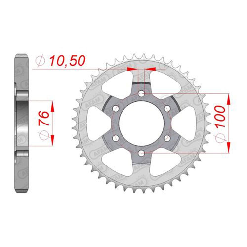 AFAM Couronne Ar. Acier 530P 45T - (14902-45)