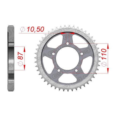 AFAM Couronne Ar. Acier 530P 45T - (14601-45)