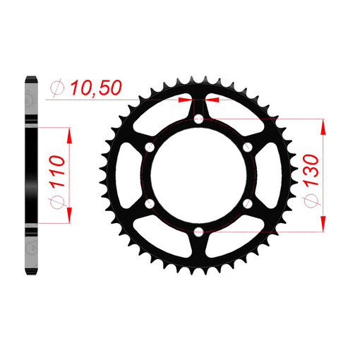 AFAM Couronne Ar. Acier 520P 43T - (16500-43)