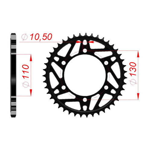 AFAM Couronne Ar. Acier 520P 45T - (12814RLK-45)
