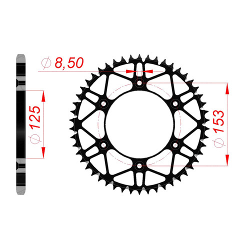AFAM Couronne Ar. Acier 520P 48T - (10212SLK-48)