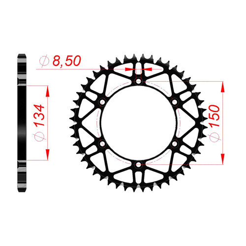 AFAM Couronne Ar. Acier 520P 49T - (16206SLK-49)