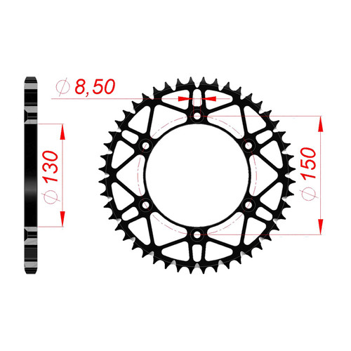AFAM Couronne Ar. Acier 520P 49T - (12323SLK-49)